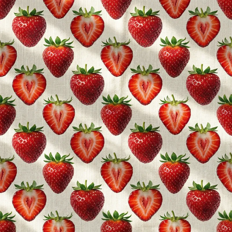 Realistic Strawberry Pattern - Juicy and Detailed