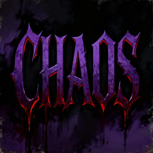 Chilling CHAOS Horror Logo | Gothic Typography Design