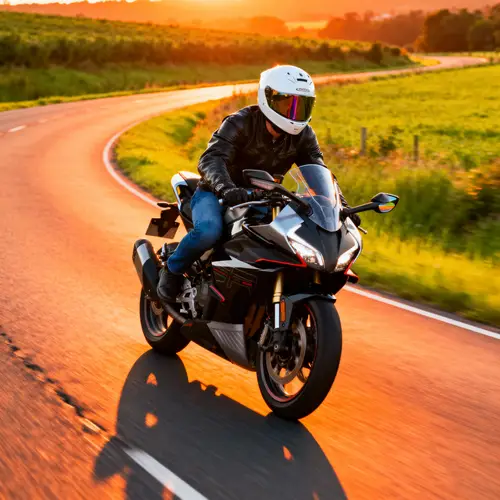 Adventure Awaits: Rider on a Sports Motorcycle