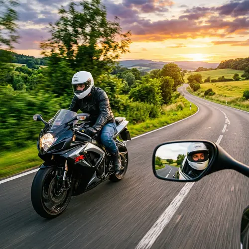 Adventure Awaits: Rider on a Sports Motorcycle