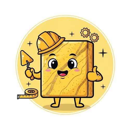 Cute Granite Tile Showroom Mascot Design