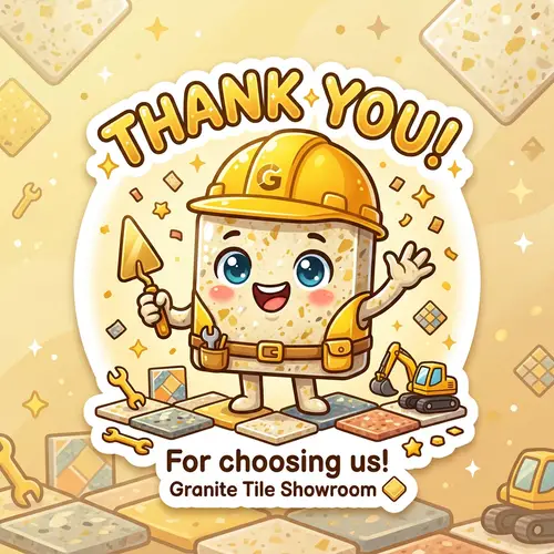 Cute Granite Tile Showroom Mascot Design