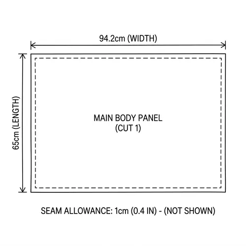 Sport Bag Pattern with Measurements & Line Drawings
