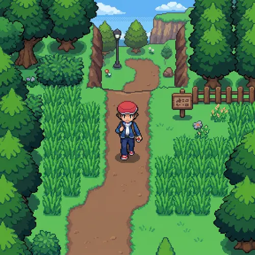 Pixel Art Trainer for Pokémon Game