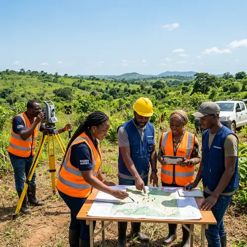 Professional Nigerian Land Surveyors Mapping Terrain | Nigeria Landscape