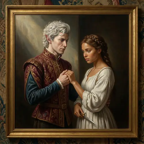 Renaissance Painting: Suspenseful Encounter Unveiled