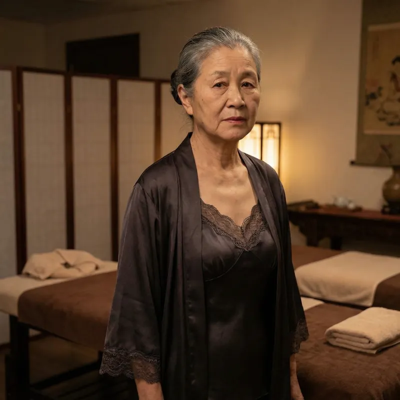 Elegant 70-Year-Old Asian GILF in Lingerie