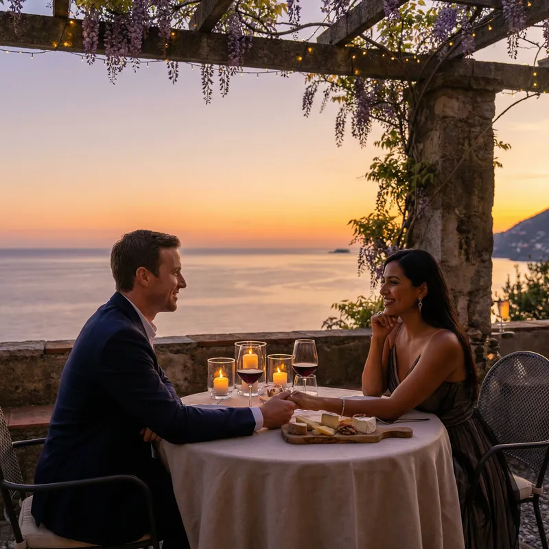 Romantic Scene at Outdoor Italian Restaurant | The Love of Your Life