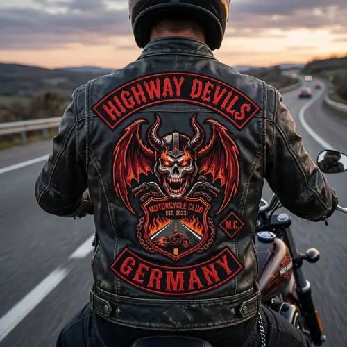Highway Devils: Bold Black & Red Color