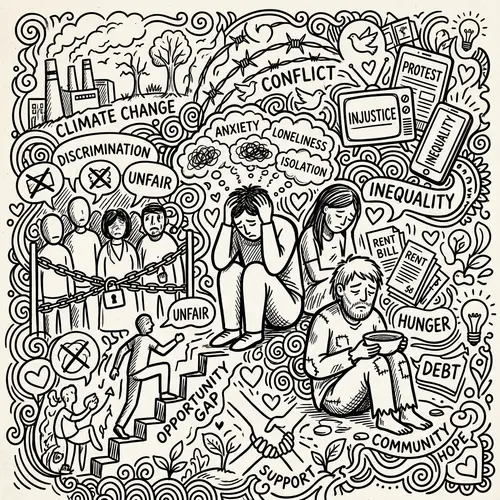 Doodle Art Reflecting Social Issues