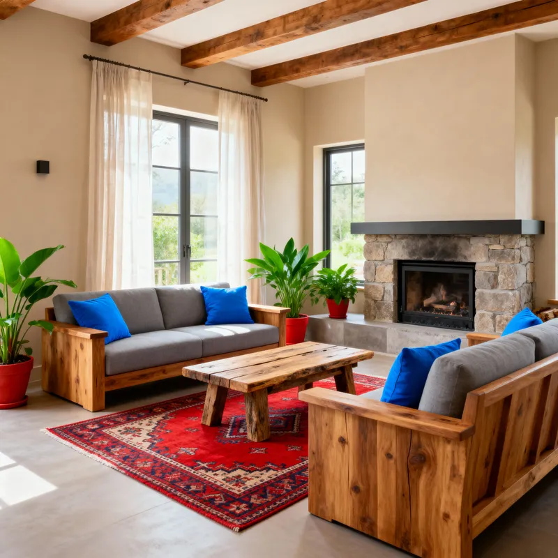 Rustic and Contemporary Living Room Design Rustic and Contemporary Living Room Design