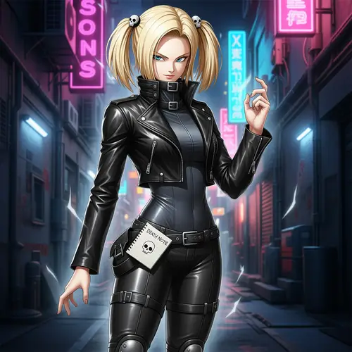 Misa Amane & Android 18 Fusion in Leather