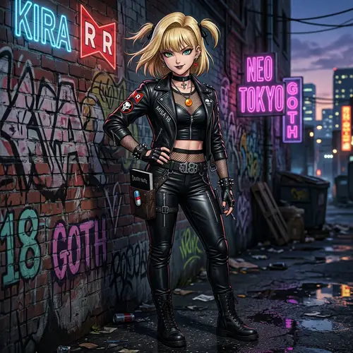 Misa Amane & Android 18 Fusion in Leather