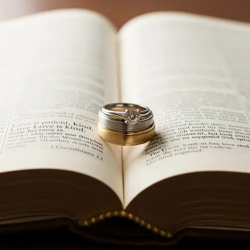 Wedding Rings on Bible - Symbol of Love