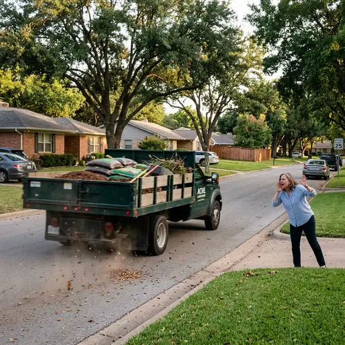 Speeding Landscape Truck in Neighborhood Incident