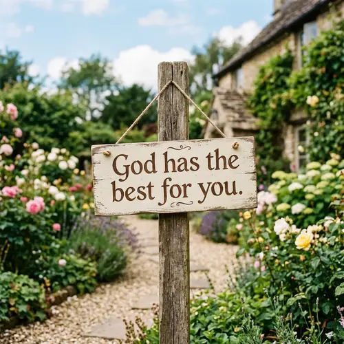 God Has the Best for You - Inspirational Signs