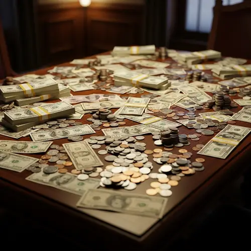 Table Full of American Money - Wealth in Focus