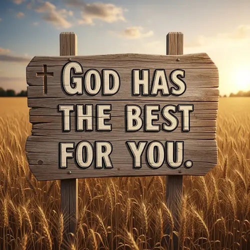 God Has the Best for You - Inspirational Signs