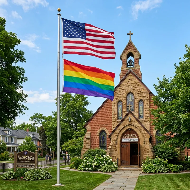 Pride and Patriotism: Flags at Church Pride and Patriotism: Flags at Church
