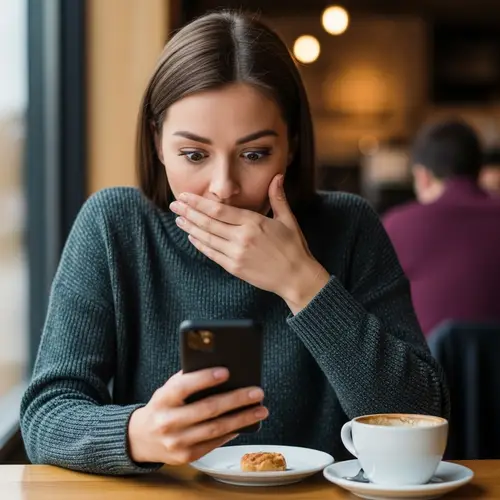 Shocked Woman Sees Surprising News on Phone
