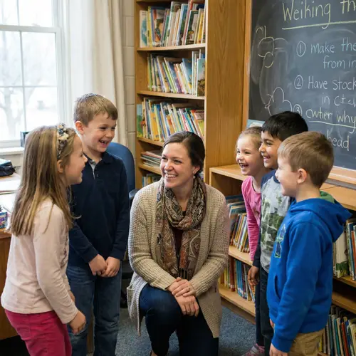 Caring Teacher in a Joyful Classroom