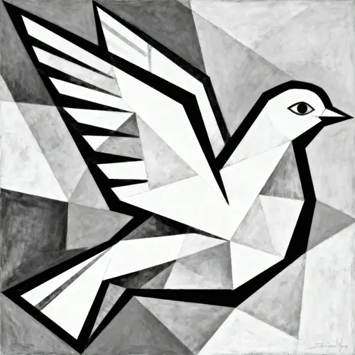 Dove of Peace in Picasso Style Art