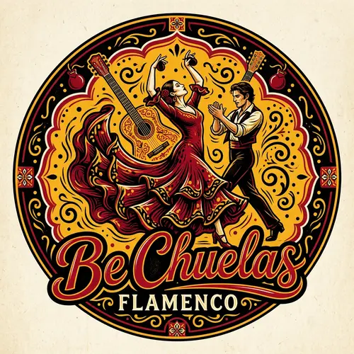 Flamenco Theme Logo Design with 'Be Chuelas'