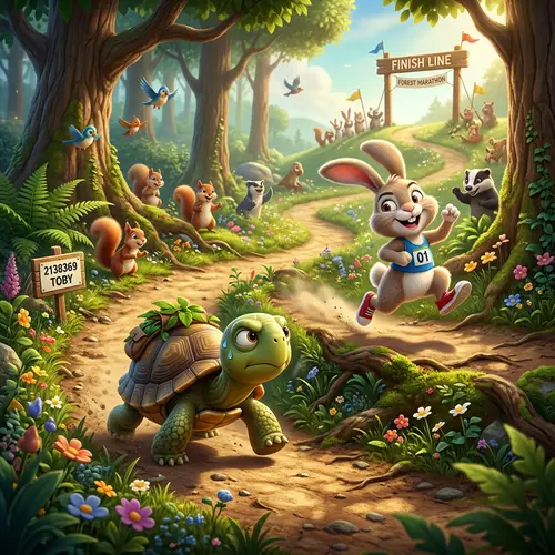 3D Turtle and Rabbit Story - Creative Animation