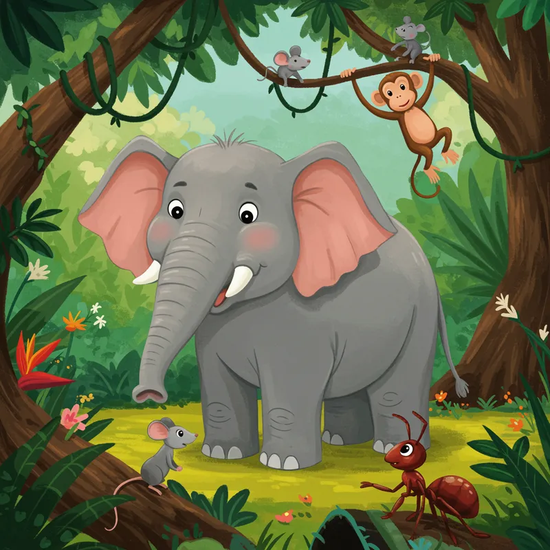 Meet the Colorful Jungle Friends: A Cheerful Tale