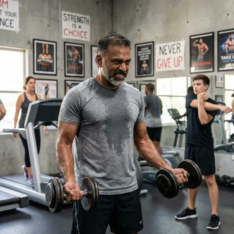 Strong Man in Gym | Power and Strength Displayed