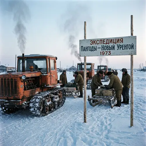 Pioneer Sledge-Tractor Expedition of 1973 to Novy Urengoy
