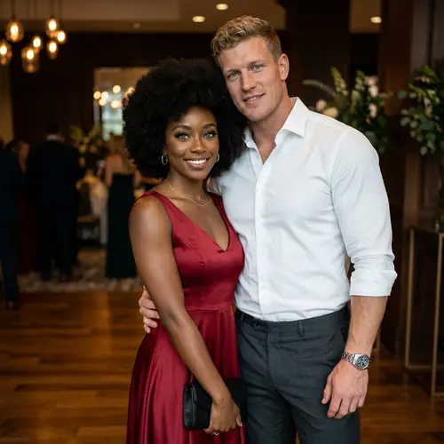 Elegant Couple: Afro Beauty Meets German Strength