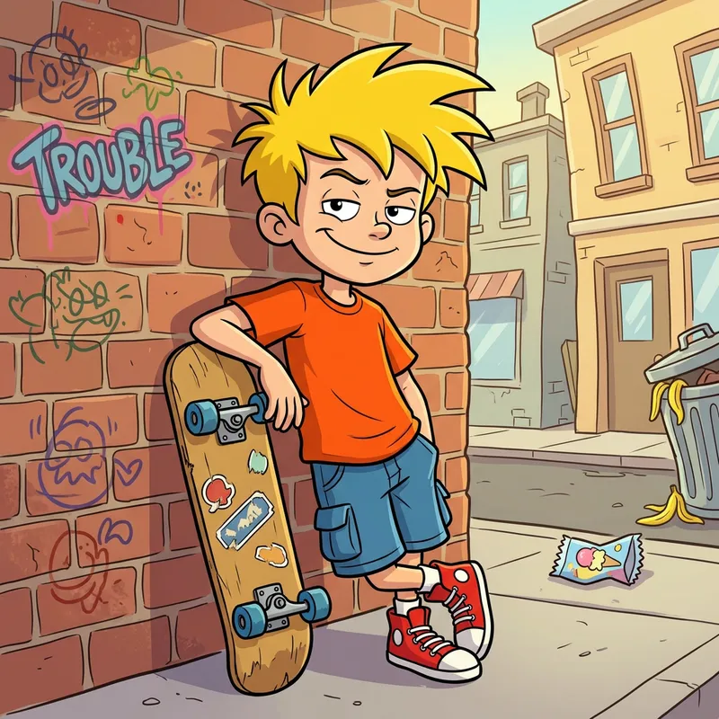 Bart Simpson Skateboarding