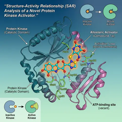 Protein Kinase Activators: Colorful Medicinal Chemistry Illustration