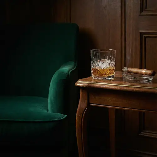 Elegant Bourbon and Cigar Setup