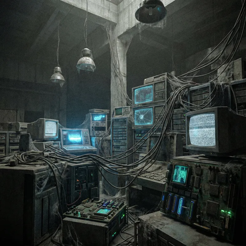 Abandoned Futuristic IT Equipment | Surreal Tech Relics