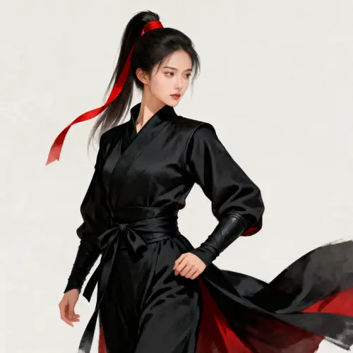 Chic Female General Outfit from Ancient China