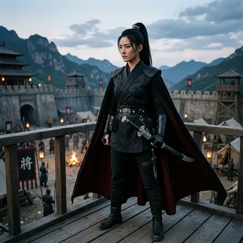 Chic Female General Outfit from Ancient China