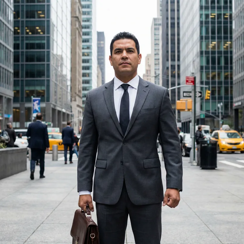Man in Suit Carrying Folder | Professional Business Look