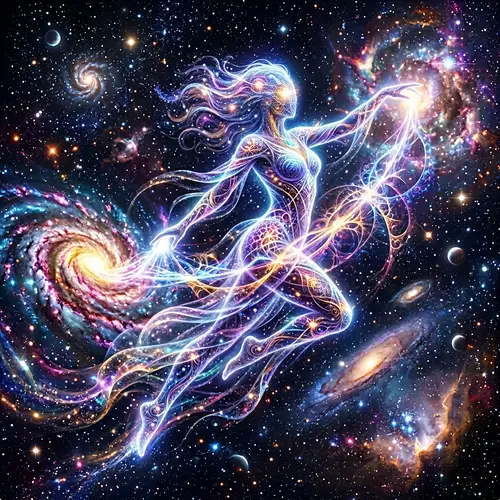 Galactic Women Figure: A Visionary Digital Art