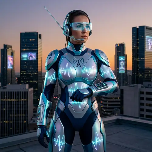 Radiant Rescuer - High-Tech Superhero with Telepathic Abilities