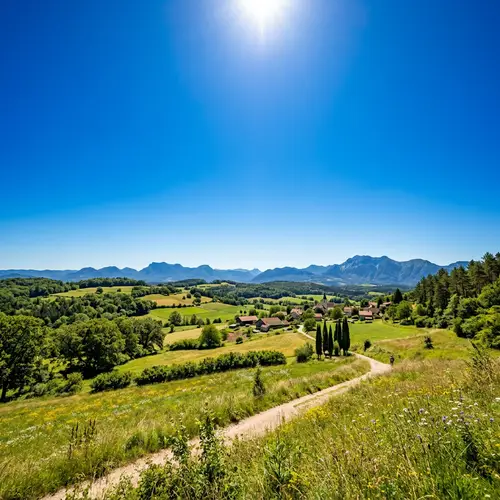 Vivid Azure Blue Sky on a Clear Day | Vibrant Sunlight Scene