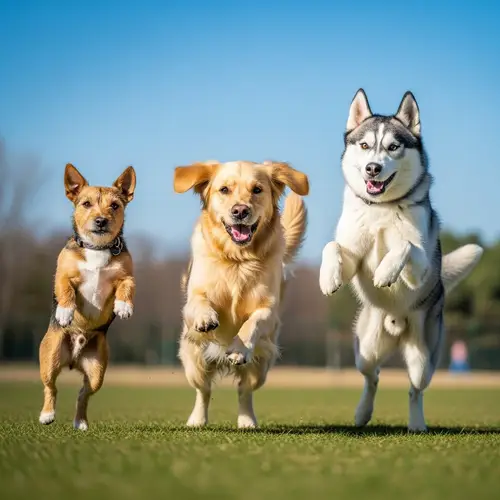 Exciting Dogs Jumping Up: Fun Moments