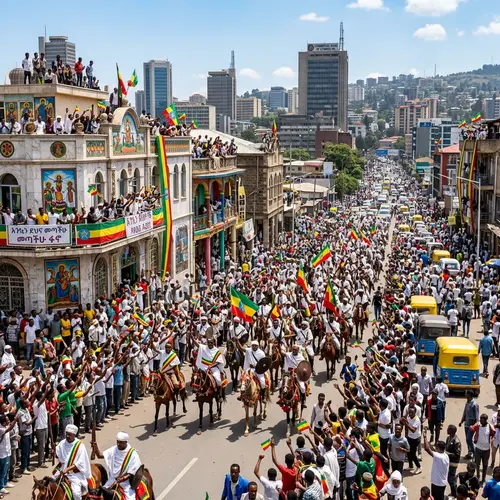 Ethiopian Fano in Addis Abeba: Vibrant Cityscape