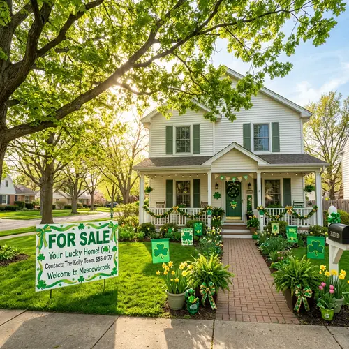 Cheerful Suburban House For Sale - Spring Aesthetic