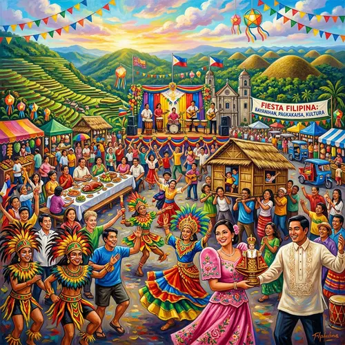 Vibrant Painting of Filipino Culture: Diversity & Color