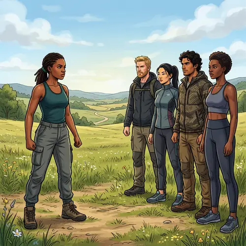 Facing Four Opponents - Competitive Scenario Illustration