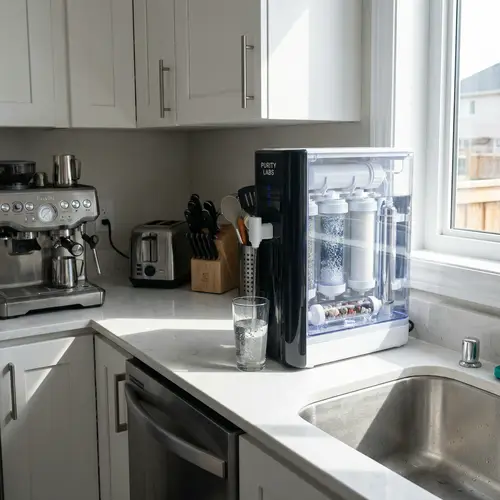 Sleek and Modern Water Purifier for Clean Kitchen | Brand Name