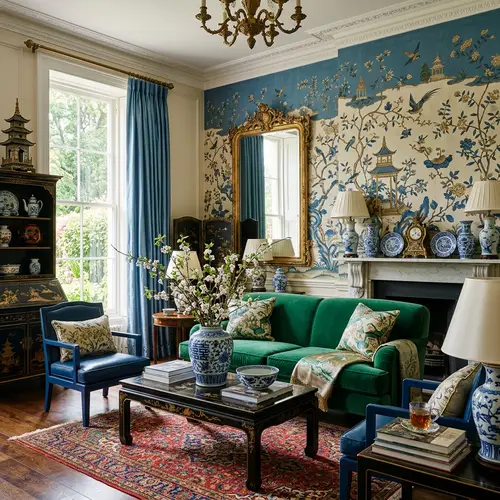 Stunning Chinoiserie Living Room Design Ideas