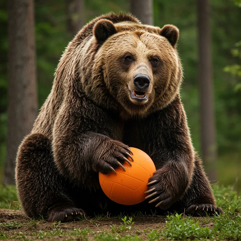 Bear with a Volleyball Bear with a Volleyball